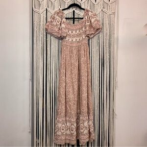 Bohemian Pink Floral Maxi Dress